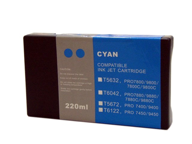 220ml Compatible Cartridge for EPSON Stylus Pro 7880, 9880 CYAN (T6032)